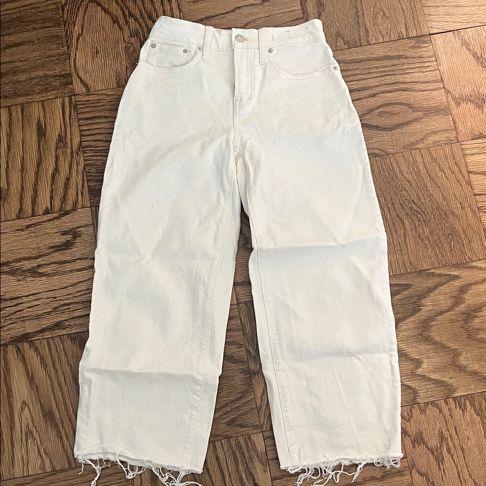 Women's High-Rise Cream Denim